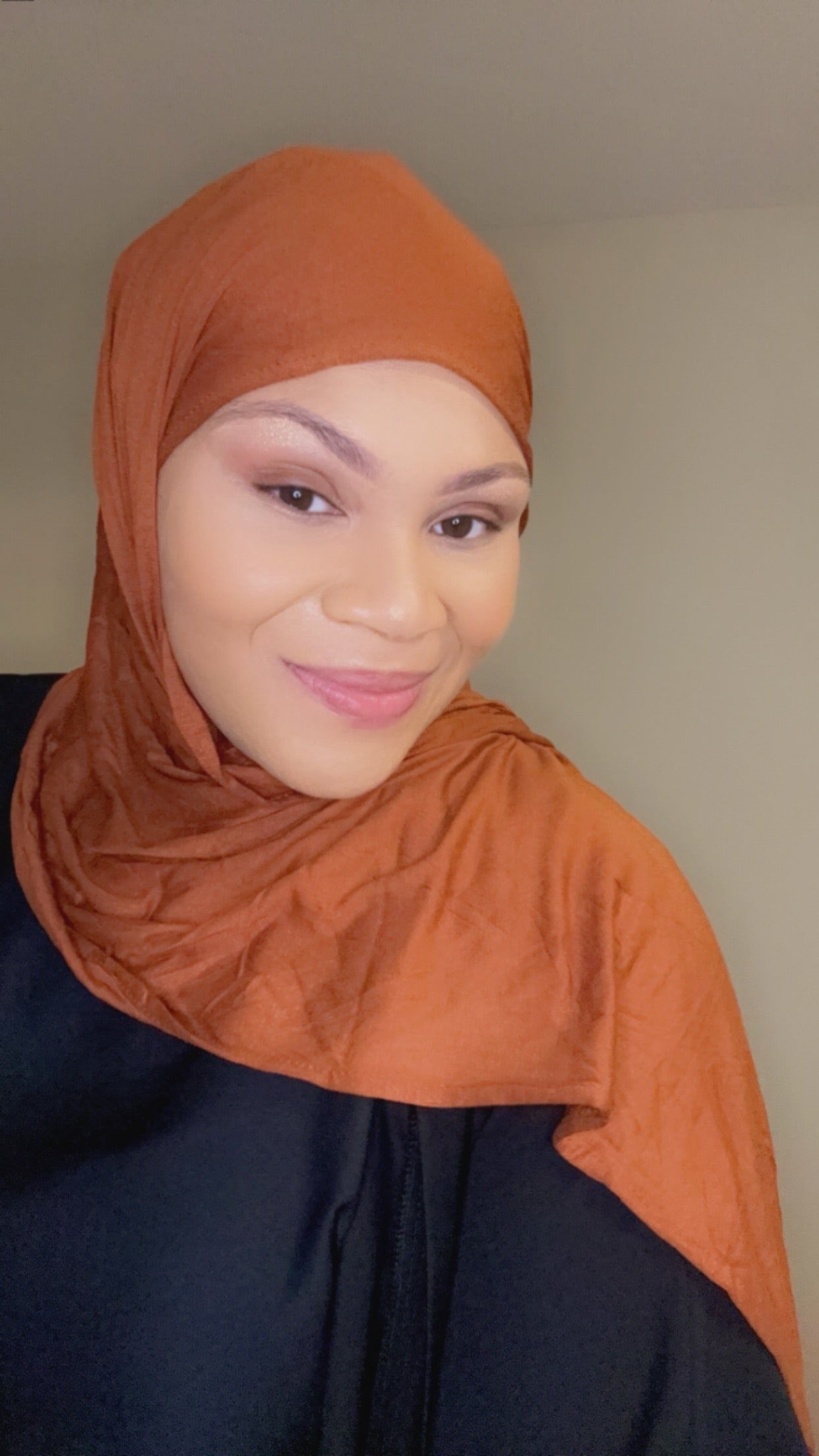 Jersey Hijab-Rust image 0